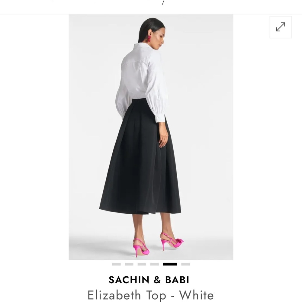 Sachin + Babi Elizabeth Top - White White Shirt Jacket size 4 - Picture 5 of 16